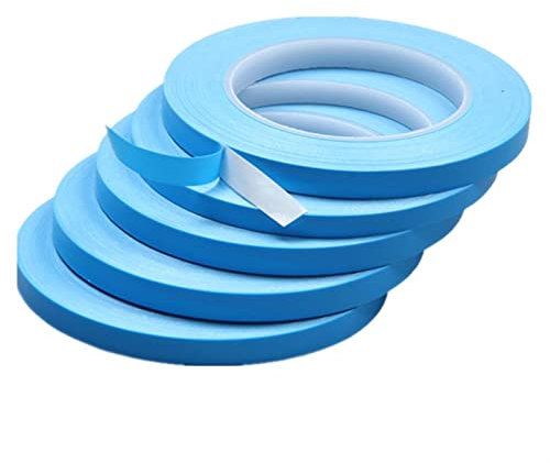 SCHIK Lot de 5 rubans de transfert de 25 m/rouleau de 3 mm-8 mm, 4 mm, 5 mm de large, ruban adhésif double face pour circuit imprimé, dissipateur thermique LED (taille : 5 mm de large)