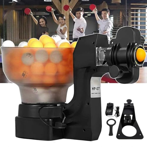 QJJML Robot Tenis de Mesa 40-70/Minutos Lanzador Automático de Pelotas, Velocidad de la Pelota 4-40m/s, Dirección Multi-Spin Robot Ping Pong Máquina Automática de Pelotas