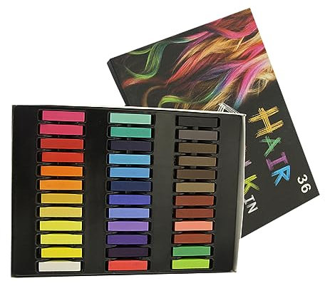 Housoutil 1 ungiftige Haarkreide ?dchenhaarkreide mit dunklem Haar Cosplay Haarfarbe Geburtstagsgeschenk Haarfarbe Wachs wachsmalstifte temporäre Haarkreide waschbar Kunstbedarf