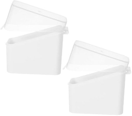 MOLUCKFU 2piezas Contenedor De Almacenamiento De Queso Rodajas Caja Transparente Hermética Para Refrigerador Para Té y Organización De Alimentos Cocina