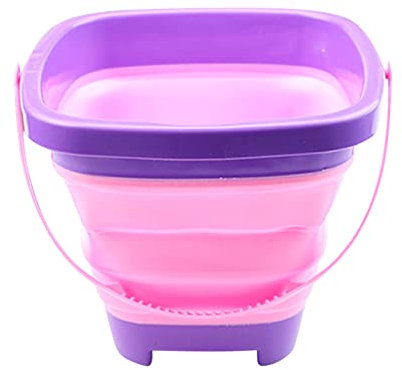 TYTUOO Silikoneimer Eimer Kinder Sand Faltbarer Wasser Sandkasten Platz Party Oldable Zusammenklappbarer Eimer Eimer Strand Reise Eimer Eimer Spielzeug Sommer Outdoor Spielzeug (C, One Size)