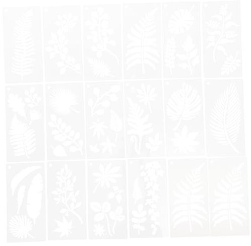 ULDIGI 16blätter Wandkunst Schablonen Für Kreative Zeichnungen Tropische Pflanzenblätter Für -projekte Wiederverwendbare Malvorlagen Für Erwachsene Für Scrapbooking Und