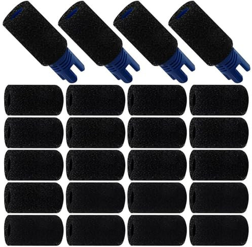 Ersatzteile für Poolreiniger, Schaumstoffschwanzreiniger, 24 Schwanzschwämme, 4 Schwanzreiniger für Ersatzfilter für Poolreiniger