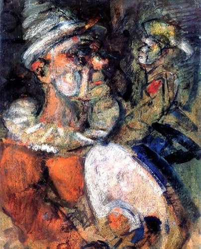 DTAUPREB Ölgemälde zum Selbermachen für Erwachsene und Kinder Clown mit Marionette Malen nach Zahlen mit Pinseln und Acrylpigment auf Leinwand