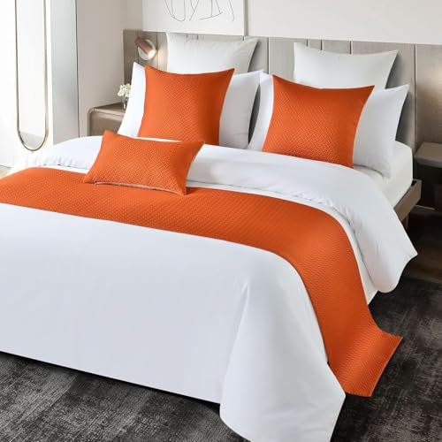 SSHFFDD Bettläufer, Moderne Solid Color Schal Tagesdecke Schals Home Dekoration Bettwäsche Betttuch Luxus Schutz für Schlafzimmer Hotel Hochzeit Zimmer(1,50x180cm (for 1.2m Bed))
