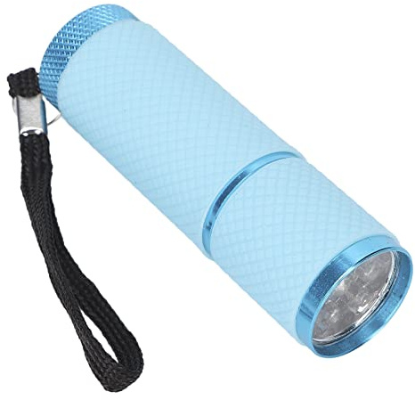 Taschenlampe Spike-Lampe, 9 LED-Lichtspitzen, Einfach Zu bedienen mit Anti-Rutsch-Griff, Tragbarer Nageltrockner zur Befestigung Der Strass, für den Heim- und Salongebrauch (blau)