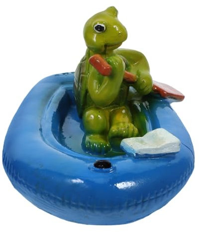Yardwe Gartenfigur Schildkröte Tierhandwerk Für Garten Deko Schildkröte Gartenornament Blau Zarte Kunstornamente Für Gartenpool Tischschmuck Wohndekor Landschaftsbau