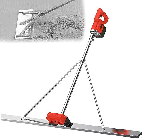 Macchina vibrante per calcestruzzo elettrica con batteria, efficiente e portatile, finitura della superficie del calcestruzzo senza fili, livellamento del bordo del massetto vibrante, tamper + righe
