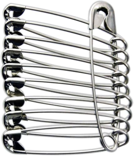 Safety Pins Pack Of 100 Extra Large Strong Art Craft Work Sewing Diy Clothes Needle Holder Durable processing Pins and Pincushions(54MM)