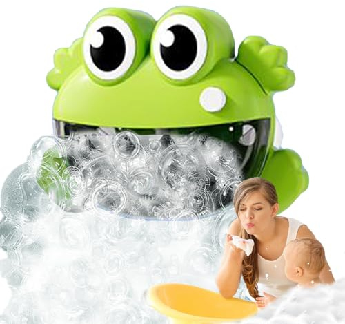 Seifenblasenmaschine für Badewanne, Duschspielzeug für Babys, Bläser von Tierblasen für, Blasenbadewannenmaschine, niedliches Krokodil-Spielzeug mit niedlichem