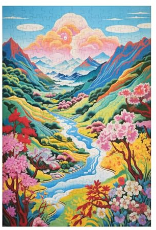 Wolke Puzzle Landschaft Puzzle Große 5000 Teile Erwachsene, Clevere Rätsel, Geschicklichkeitsspiel für die Ganze Familie, Holz Farbenfrohes Jigsaws mit Geschenkbox, Deko Wohnzimmer 105x156cm D-1436