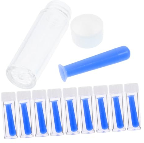 PLAFOPE Azul de Silicona Removedor Ventosa Lentes de Contacto Suave Extracción Fácil Compacto Portátil 10 Piezas Seguro para Uso Diario