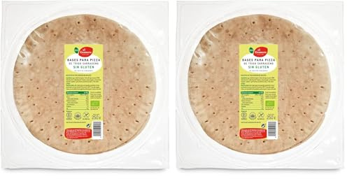 El Granero Integral - Bases de Pizza con Trigo Sarraceno Sin Gluten BIO - 2 Und. 250 g - Alto Contenido en Fibra y Minerales - Aptas para Veganos y Celíacos (Paquete de 2)