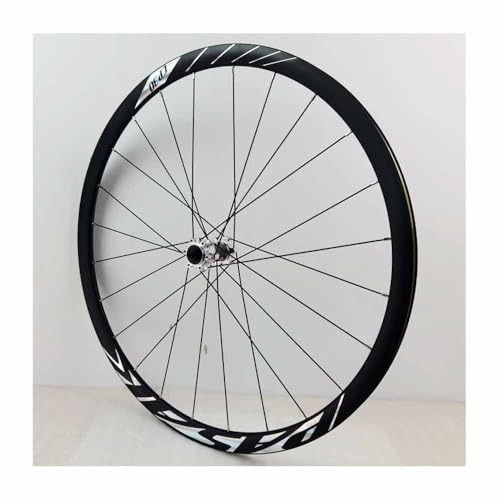 Vägcykel Framhjul 700C Skivbroms Quick Release Hjulsats 9 * 100mm QR, 30mm Aluminiumlegering Dubbelvägg Cykelfälgar, 24 Hål(Silver)