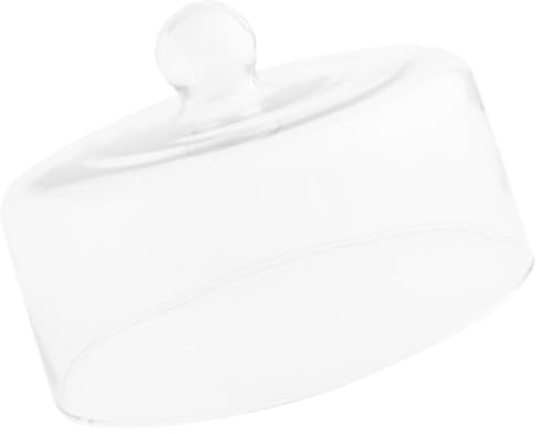 TOVINANNA Durchsichtige Glasglocke für Speisen Abdeckung Lebensmittel Haube Rund 21cm für Kuchen Käse und Gebäck für Zuhause und Cafés