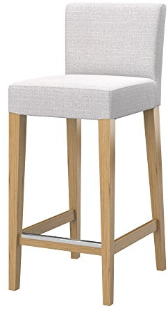 Soferia Stuhlhusse Kompatibel Mit HENRIKSDAL Barkruk Stuhlbezug Stuhl Cover Cover Einfache Reinigung Allergiefrei Naturel Off-White