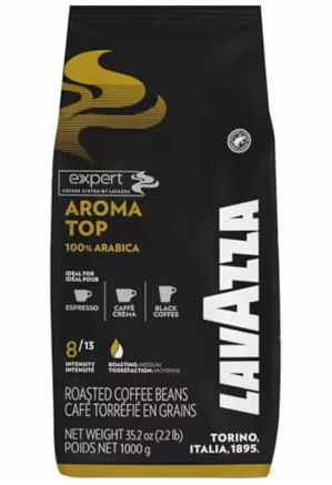 Lavazza Mélange de café de première qualité à grains entiers, espresso moyen torréfié Haut de l'arôme 2,2 lb