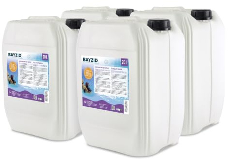 Höfer Chemie 4 x 20 L Pool Flockungsmittel flüssig BAYZID kristallklares Poolwasser - einfache Anwendung + hocheffektive Wirkung gegen Trübungen