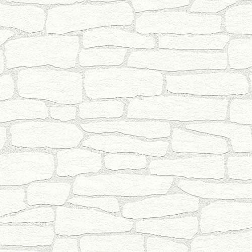Vliestapete Steintapete Tapete Steinoptik Naturstein-Tapete 355416 35541-6 A.S. Création Meistervlies 2020 | Weiß | Rolle (10,05 x 0,53 m) = 5,33 m²