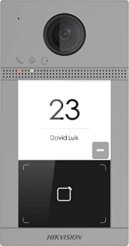 Hikvision DS-KV8113-WME1/Flush 1 - Videocitofono in metallo, con fotocamera HD da 2 MP
