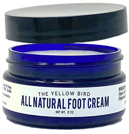 Yellow Bird Foot Cream – Hydrating Tea Tree Oil Foot Balm with Essential Oils. Natural Athletes Foot Treatment. Moisturizing Cracked Feet Repair & Callus Remover. Made In USA - 2 oz
