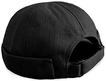 VIAUMBR Dockermütze Kappe Docker Cap MüTZE Hut Kopftuch Fischermütze Herren Damen Unisex (16 Schwarz)