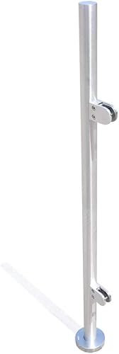 Plafonnier, Balustrade INOX 1100mm, Poteau Haut de Gamme, Escalier Palier Terrasse, Métal Brossé