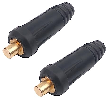 2 pz Spine Connettore per Saldatrice, Nero Raccordo Rapido per Cavo di Saldatura per Attrezzature di Saldatura TIG, DKJ10-25, Maschio