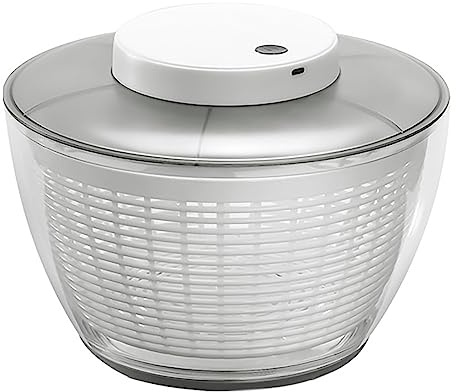McbeAn Essoreuse Salade, Essoreuse Salade Électrique 6L avec Câble Chargement USB, Rotation Rapide en 10 Secondes | Base Antidérapante en Silicone, pour Fruits, Légumes, Salade Légumes, Laitue