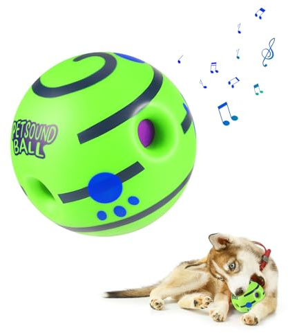 Radsocken Dogs Giggle Ball 4inches Interactive Dog Ball Toy Dog Squeaky Toy | Unique Sounds;Dental Health Chew Toy;for Dog Puppy Training