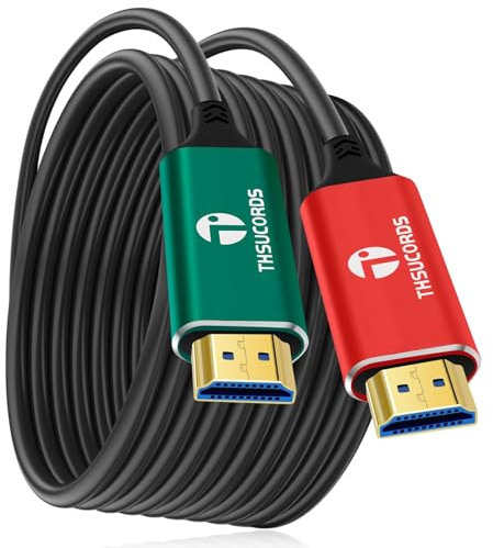 Thsucords 4K HDMI Glasfaser Kabel 10M, HDMI 2.0 Kabel Unterstützt UHD 4K @60Hz HDR/18 Gbit/s/4:4:4/3D/ARC/HEC/für RTX 3080/3090 Xbox Series X PS5 Denon AV-Receiver LG Samsung Sony TV