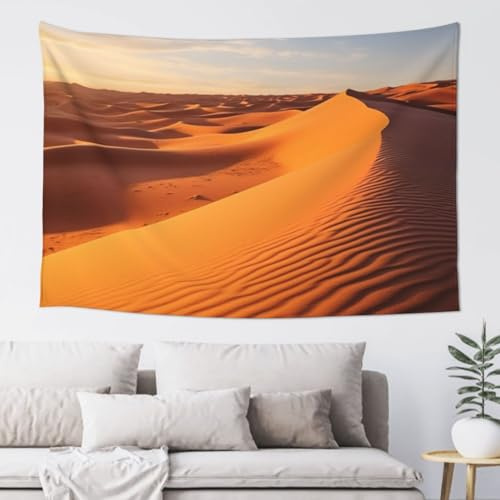 YoupO Wandteppich mit Sanddünen in der Sahara-Wüste, großer modischer Wandbehang, lustige Heimdekoration, für Wohnheim, Wohnzimmer, Schlafzimmer, 152 x 102 cm