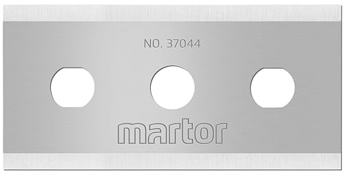 MARTOR 10x Industrieklinge 18,5 mm, 4-fach, Stahl, für OPTICUT | Im Spender, Doppel-Facette, beidseitig geschliffen, Cuttermesser & Sicherheitsmesser, No. 37044.60