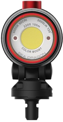 Sealife SL6811 Sea Dragon 3000 Color Boost COB LED Photo-Video Light Head for Underwater Photography & Video