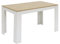 FURNITABLE Esstisch, Esszimmertisch Holztisch für Küche, Minimalistisches Design, Esstisch für 4, 120x70x75cm, Eiche und Weiß
