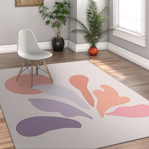 HOBBOY Klassische Teppiche für den Innenbereich Matisse ästhetischer Teppich Abstrakter geometrischer Bodenteppich maschinenwaschbare Teppiche rutschfeste Matte für Wohnkultur 180 x 300 cm