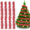 Guirlande Noel Sapin, 10m Guirlandes Tinsel Noël, Guirlande Sapin de Noel, Guirlande de Noel Sapin Tinsel pour Mariage Anniversaire Fête Murs Fenêtres Decoration Noël