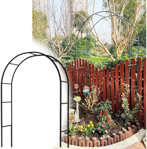 Extra breiter 300/350 cm Gartenlaube, Torbogen für Rosen, Kletterpflanzen, Unterstützung, großer Gartentorbogen für Hochzeit, extra hohes Pergola-Spalier mit grünen Weinreben, Torbogen, 1,4 m breit x