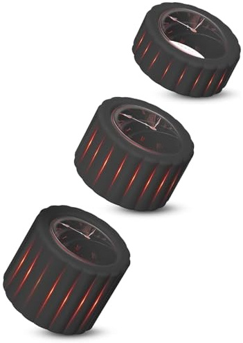 BDSMLOVE Set de 3 Anneaux Péniens, Anneaux de Pénis pour Homme, Cockrings Anneau Penien Jouet pour Améliorer les Performances Sexuelles (Noir)