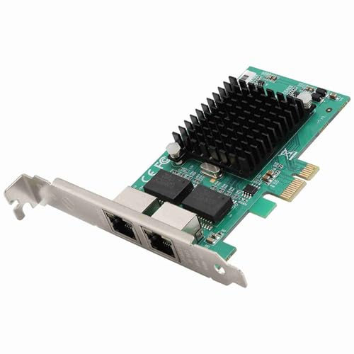 Tarjeta de Red para PC, Tarjeta de Red Pcie Tarjeta de Red para Computadora PCI-E 1X Gigabit Ethernet Server para 82575-S