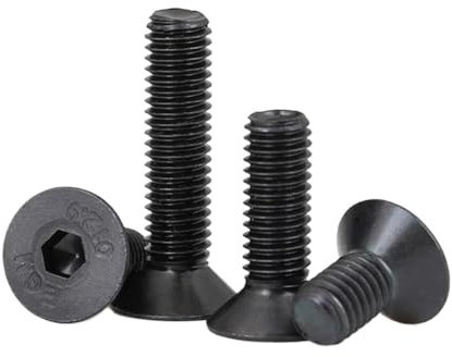 DXEAIN Senkkopfschrauben mit Innensechskant, Schraube, M10, Schwarz 12,9 Stahl, Innensechskantschraube, Senkkopfschrauben, M10-1,5 x 40 mm, 50 Stück,