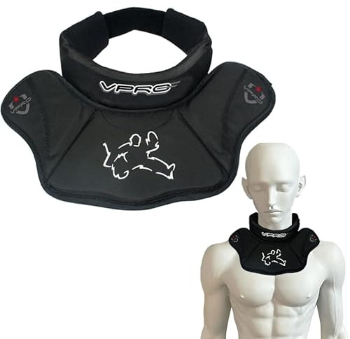 VPRO Ice Hockey Neck Guard - Ice Hockey Larynx Protection Lightweight and Adjustable Cuff for Adults and Youth Players (JR/Youngster)