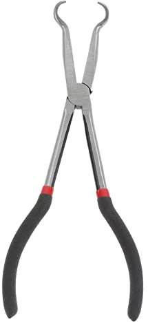 DOITOOL Model Pliers 11-inch Extended Steel Round Nose Plier in Black with Comfortable Feel, Designed to Facilitate Placement or Removal of Objects in Tight Spaces, for Wire Clamp