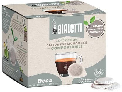 Bialetti Cialde Monodose, Box 50 pezzi, Decaffeinato