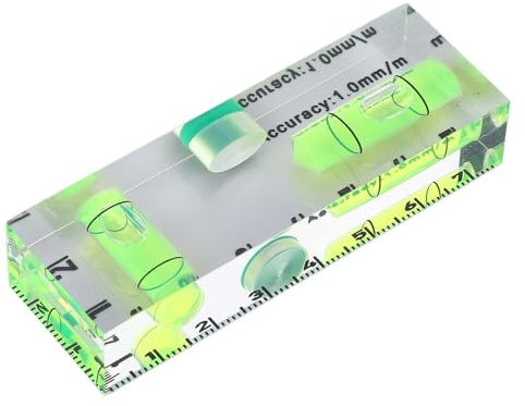Regla de Mini Nivel con 1 Herramienta de Nivel de Acrílico Pequeño Imán para Medición Horizontal y Vertical 75x25x15 Mm