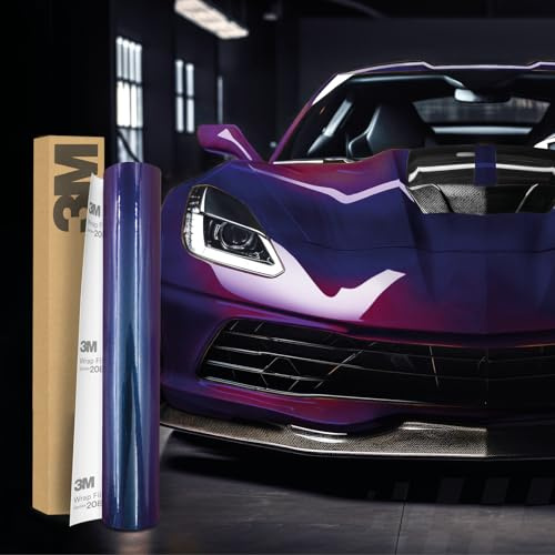 Finest Folia 3M 2080 Car Wrapping Autofolie Selbstklebende Wrappingfolie mit Luftkanälen Bubble Free Vinyfolie für Auto Motorrad Boot Lackschutzfolie zum Folieren (GP278 Gloss Deep Space, 50 x 152cm)