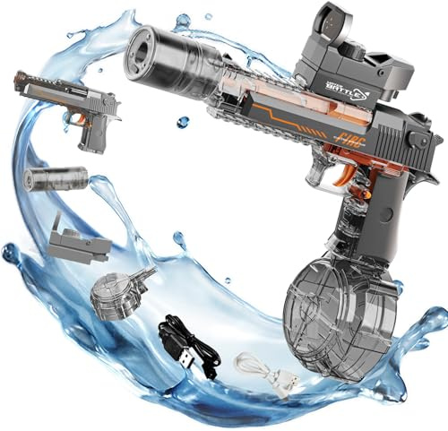 Wasserpistole Elektrisch - Wasserpistole Automatische Weitergabe, Elektrische Wasserpistole Wasserspielzeug Kinder Outdoor, Allgemein für Erwachsene und Kinder, Geeignet für Sommerpartys, Pool, Strand