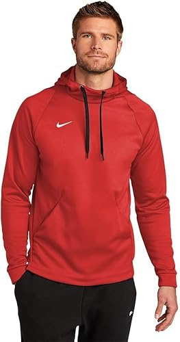 Nike Mens Therma Pullover Hoodie, Red, 4XL