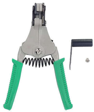 Pinza spelafili automatica, pinza spelafili in acciaio legato con manico verde, gamma di spelatura da 0,5 a 6 mm², strumento professionale per elettricisti per lavori di precisione