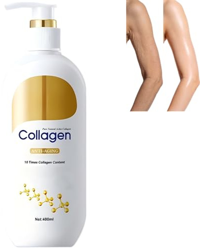 Lozione al collagene 3 in 1: anti-età, riduzione delle rughe, idratante, olio da massaggio anti-cellulite, lozione idratante per il corpo con protezione solare (1 pezzo)